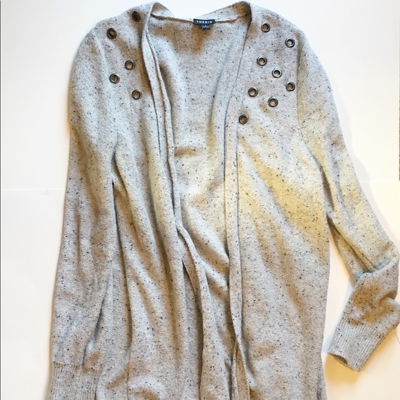 torrid Sweaters - Torrid Grey knit cardigan with shoulder detailing